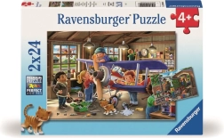 Ravensburger παζλ γίνε επισκευαστής αεροπλάνων και τρένων 2×24 κομμάτια