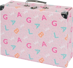 Πτυσσόμενη σχολική βαλίτσα BAAGL Logo ροζ με μεταλλικές λεπτομέρειες