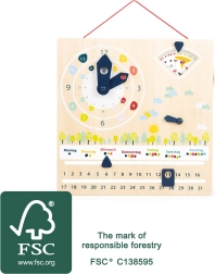 Διδακτικό ημερολόγιο με ρολόι SMALL FOOT