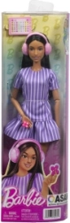 Barbie Fashionistas μοντέλο με μωβ ριγέ φόρεμα