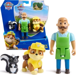 Paw Patrol – σετ 3 φιγούρων Rubble, κύριος Porter και σκαντζόχοιρος