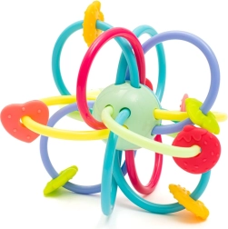 Σιλικονούμενο μασητήρι με κουδουνίστρα BABY MIX