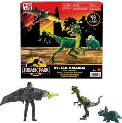 Jurassic World – σετ φιγούρων Ian Malcolm με δεινοσαυρικούς συντρόφους και γκλάιντερ