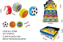 Γιο-γιο αθλητική μπαλίτσα με φωτεινά εφέ 5,5 cm