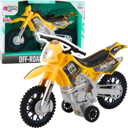 Παιχνίδι motocross off-road κίτρινο με φώτα και ήχους