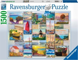 Παζλ RAVENSBURGER COASTAL COLLAGE, 1500 κομμάτια