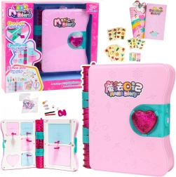 Μυστικό ημερολόγιο με κλειδαριά ροζ