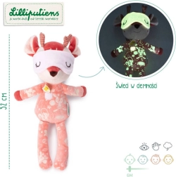 Lilliputiens λούτρινο παιχνίδι ύπνου ελαφάκι Stella με φωσφορίζοντα στοιχεία 6μ+