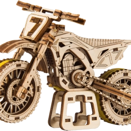 Ξύλινα 3D παζλ μοτοσικλέτα MotoCross WOODEN CITY (88 κομμάτια)