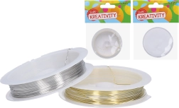 Σύρμα για χάντρες 0,6 mm, 4 m – χρυσό ή ασημί