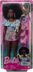 Barbie deluxe μοντέρνα κούκλα – trendy πατινέρ με αξεσουάρ και κουταβάκι