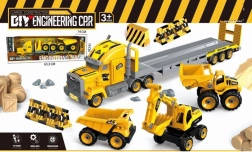 Φορτηγό – ρυμουλκό με οχήματα εργοταξίου