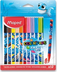Μαρκαδόροι Color'Peps Ocean Life διακοσμημένοι 12 τεμ.