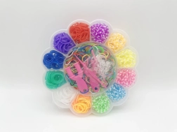 Σετ λαστιχάκια για κατασκευή βραχιολιών Loom Bands – λουλούδι, 900 τεμ.