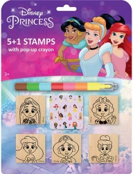 Σετ σφραγίδων Disney Πριγκίπισσες με κηρομπογιά