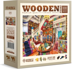 Ξύλινο παζλ WOODEN CITY – Ονειροπόληση στη βιβλιοθήκη, 1010 κομμάτια