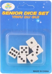 Σετ ζαριών σε blister 1,5 cm (6 τεμ.)