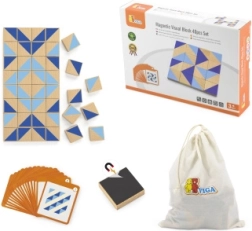 Ξύλινα μαγνητικά tangram VIGA – σετ 40 τεμ.