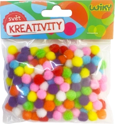 Χρωματιστές μπάλες πομ πομ 10mm