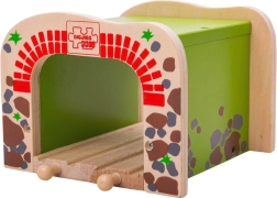 Ξύλινη διπλή σήραγγα για τρενάκια BIGJIGS RAIL