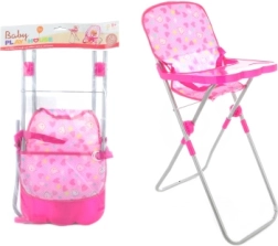 Πλαστική παιδική καρέκλα φαγητού για κούκλες