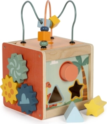 Ξύλινος Κύβος Κινητικών Δεξιοτήτων Dino