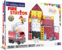 Magna-tiles μαγνητικό κατασκευαστικό σετ πυροσβεστικός σταθμός (50 τεμάχια)