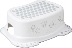 Παιδικό αντιολισθητικό σκαλοπάτι μπάνιου με σχέδιο κουκουβάγια, λευκό