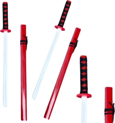 Ξύλινη προπονητική κατάνα κόκκινη 70 cm