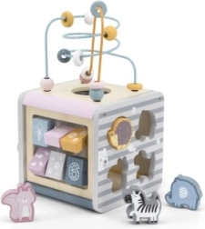 Ξύλινος εκπαιδευτικός κύβος δραστηριοτήτων 5 σε 1 POLARB από τη VIGA