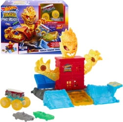 Hot Wheels Monster Trucks Arena Smashers – Πύργος φωτιάς σετ παιχνιδιού με αυτοκίνητα