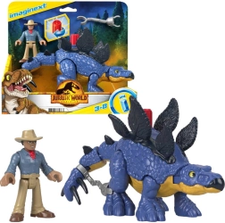 Imaginext Jurassic World Stegosaurus και Dr. Grant – σετ φιγούρων δράσης