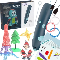 Woopie τρισδιάστατο στυλό 3D για παιδιά με τροφοδοσία USB και ασφαλή ανταλλακτικά νήματα