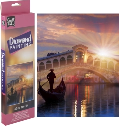 Ζωγραφική με διαμάντια GRAFIX Γέφυρα Ponte di Rialto 30 × 30 cm