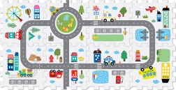 Αφρώδη παζλ δρόμου 8 τεμ.