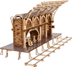 Ugears 3D ξύλινο μηχανικό παζλ HARRY POTTER – σιδηροδρομική αποβάθρα