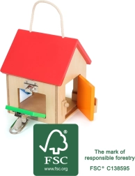 Σπιτάκι με κλειδαριές από ξύλο FSC small foot