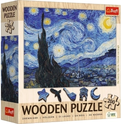 Ξύλινο παζλ Vincent van Gogh - Έναστρη νύχτα 200 κομμάτια