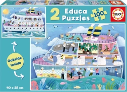 Educa παζλ Outside, Inside – εκδρομικό πλοίο 2×100 κομμάτια