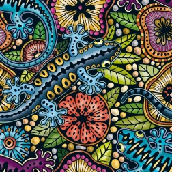 Τετράγωνο παζλ Q Colour Mix: σαλαμάνδρα – 72 κομμάτια