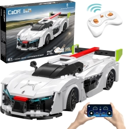 Σετ κατασκευής CaDA RC αγωνιστικό αυτοκίνητο Pininfarina H2 Speed 1:20 λευκό (296 τεμάχια, Dual Mode)
