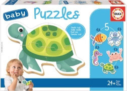 Educa baby puzzle θαλάσσια ζώα 5v1 (3–5 κομμάτια)