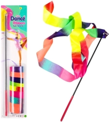 Πολύχρωμη γυμναστική κορδέλα με ράβδο για χορό και γυμναστική