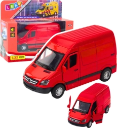 Μεταλλικό βαν κόκκινο 1:32 με φώτα και ήχους