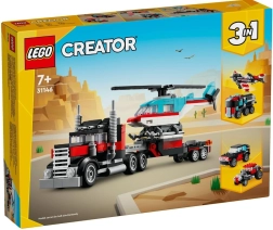 LEGO® Creator 3 σε 1 31146 Φορτηγό με πλατφόρμα και ελικόπτερο