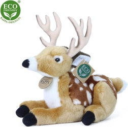 Λούτρινο ελάφι/ζαρκάδι ξαπλωτό 21 cm ECO-FRIENDLY