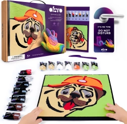 Okto ζωγραφική με υλικό κατά αριθμούς – γαλλικός μπουλντόγκ 29 × 29 cm