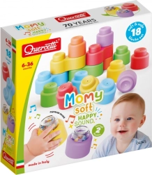 Momy μαλακοί πολύχρωμοι κύβοι και ηχητικοί κύβοι-κουδουνίστρες - 18 τεμ.
