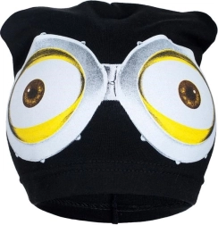Ανοιξιάτικο παιδικό σκουφάκι New Baby με μοτίβο Minion μαύρο (3–4 ετών)