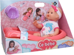 Κούκλα που κατουρά με σετ και μικρή μπανιέρα 41 εκ.